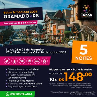 Gramado/RS - Baixa Temporada 2024