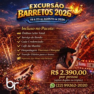 Excursão Barretos 2026