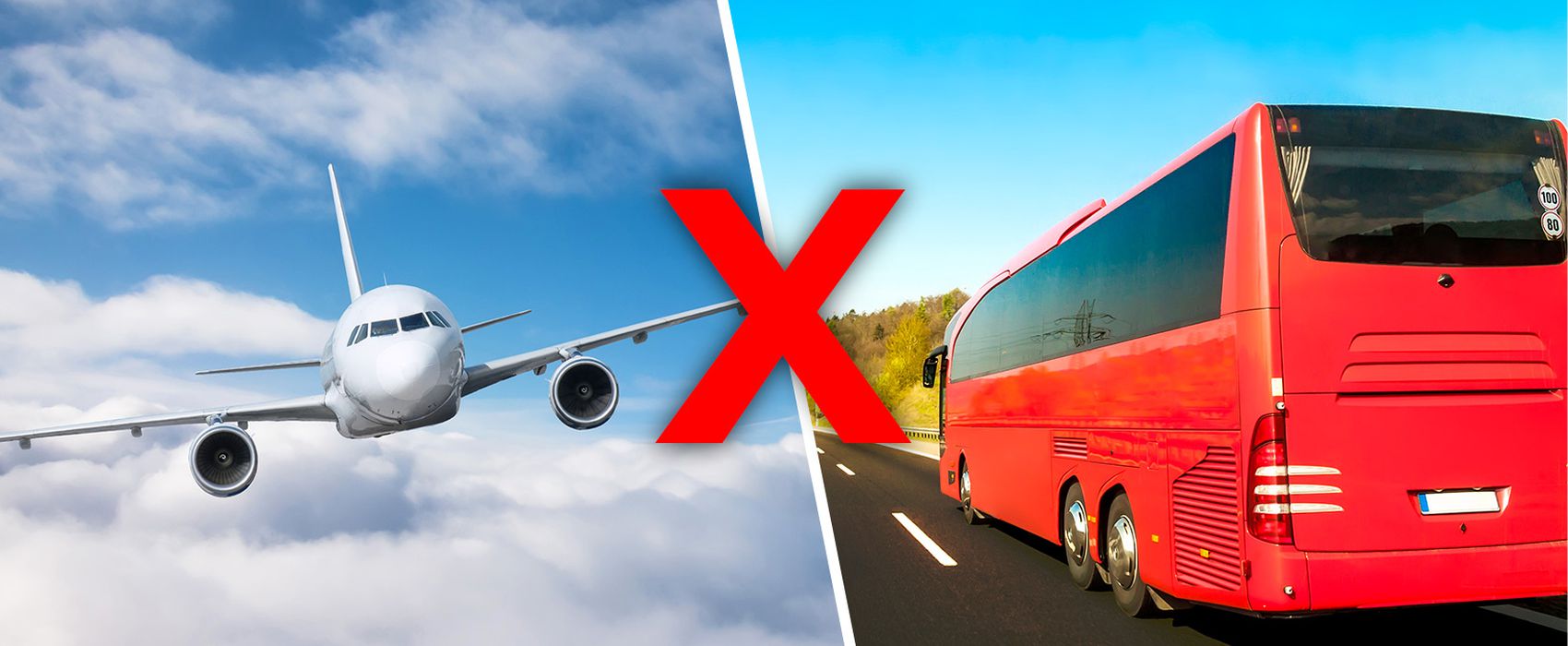 Prefere Avião ou Ônibus?