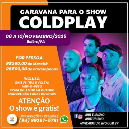 CARAVANA PARA O SHOW COLDPLAY EM BELÉM-PA